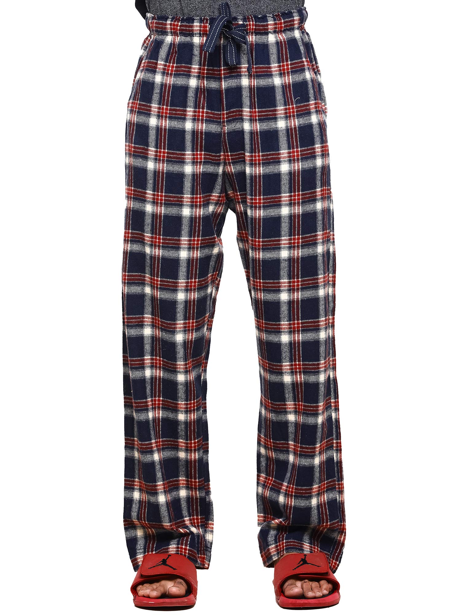 TwistMen's Checkered Plus Size Pyjama Pant(Blue;44)