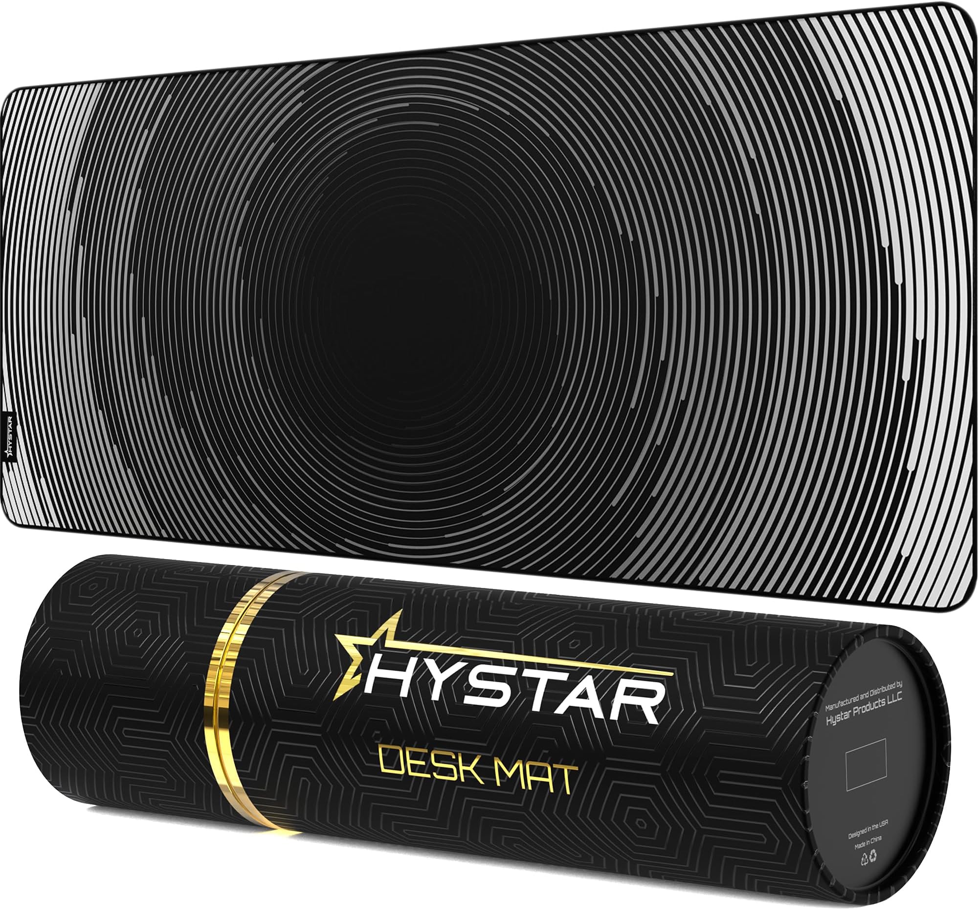 Hystarยฎ Extended Gaming Mouse Pad | XXL 36" x 16" | 5mm Thick, Waterproof Surface, Smooth Polyester Fabric, and Natural Rubber Base | Abyss