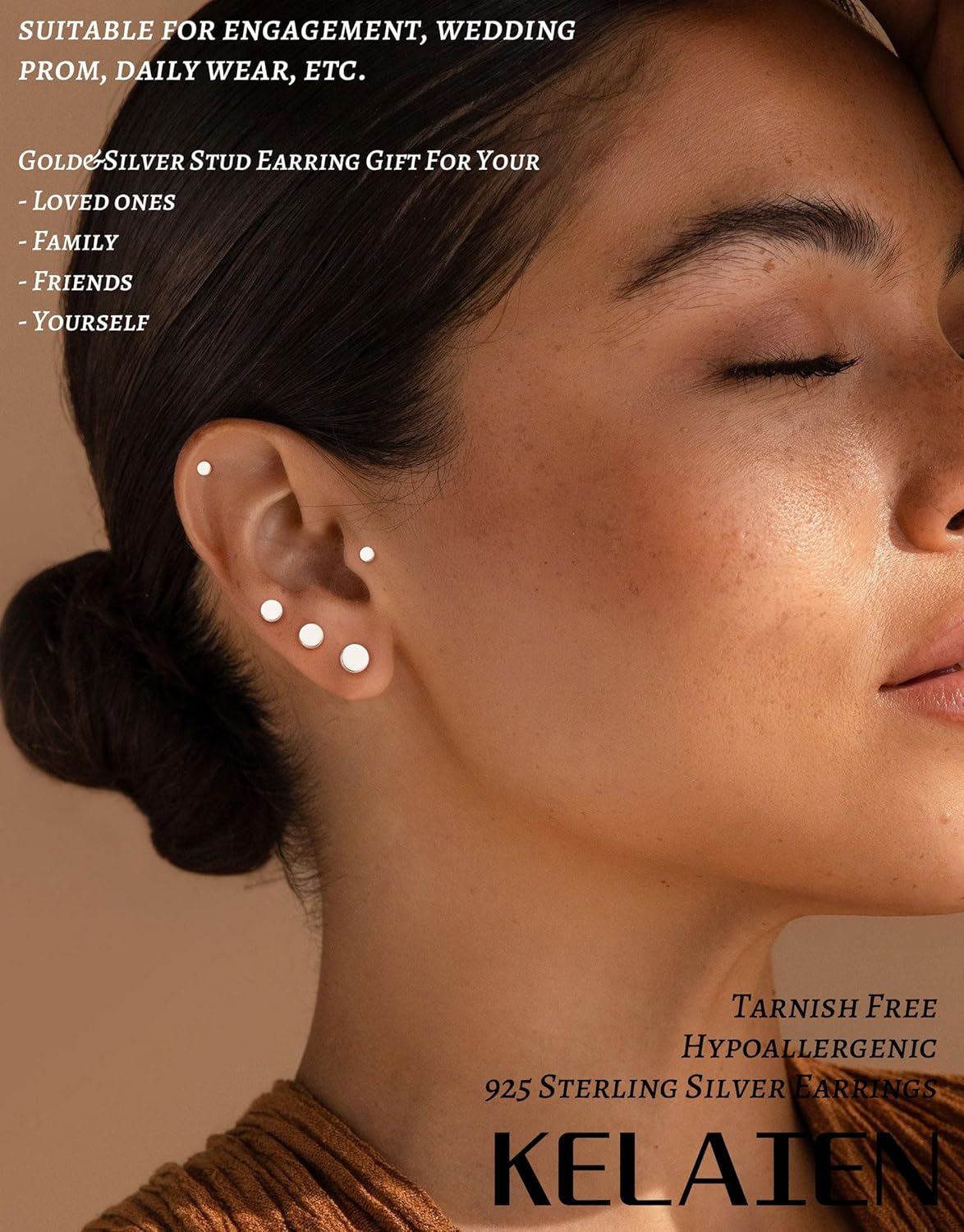 5 Pairs Gold Stud Earrings for Women Hypoallergenic 925 Sterling Silver Cartilage Earrings Trendy 14K Gold Plated Pearl Star Heart Diamond CZ Earring Sets for Multiple Piercing Cute Stacks Jewelry - Image 3