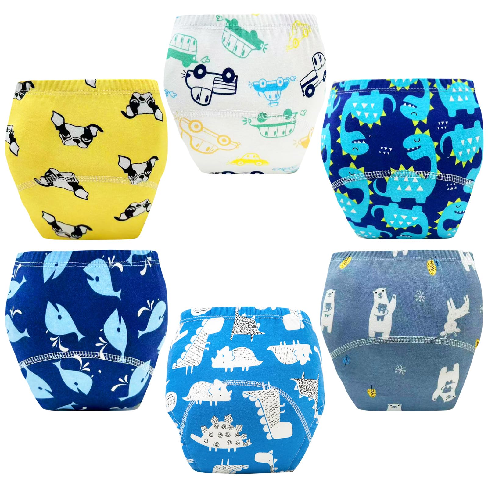 Photo 1 of Upairy Training Pants for Girls Boys,Toddler Potty Training Underwear,Leakproof Reusable Kid Confident Panties,Children's Potty Underwear 100% Cotton for 2T-6T(6PCS,S)