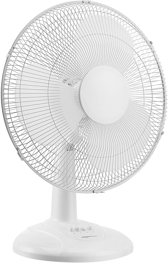 Amazon Basics Oscillating Table Fan with 16Inch Blades, 3 Speed