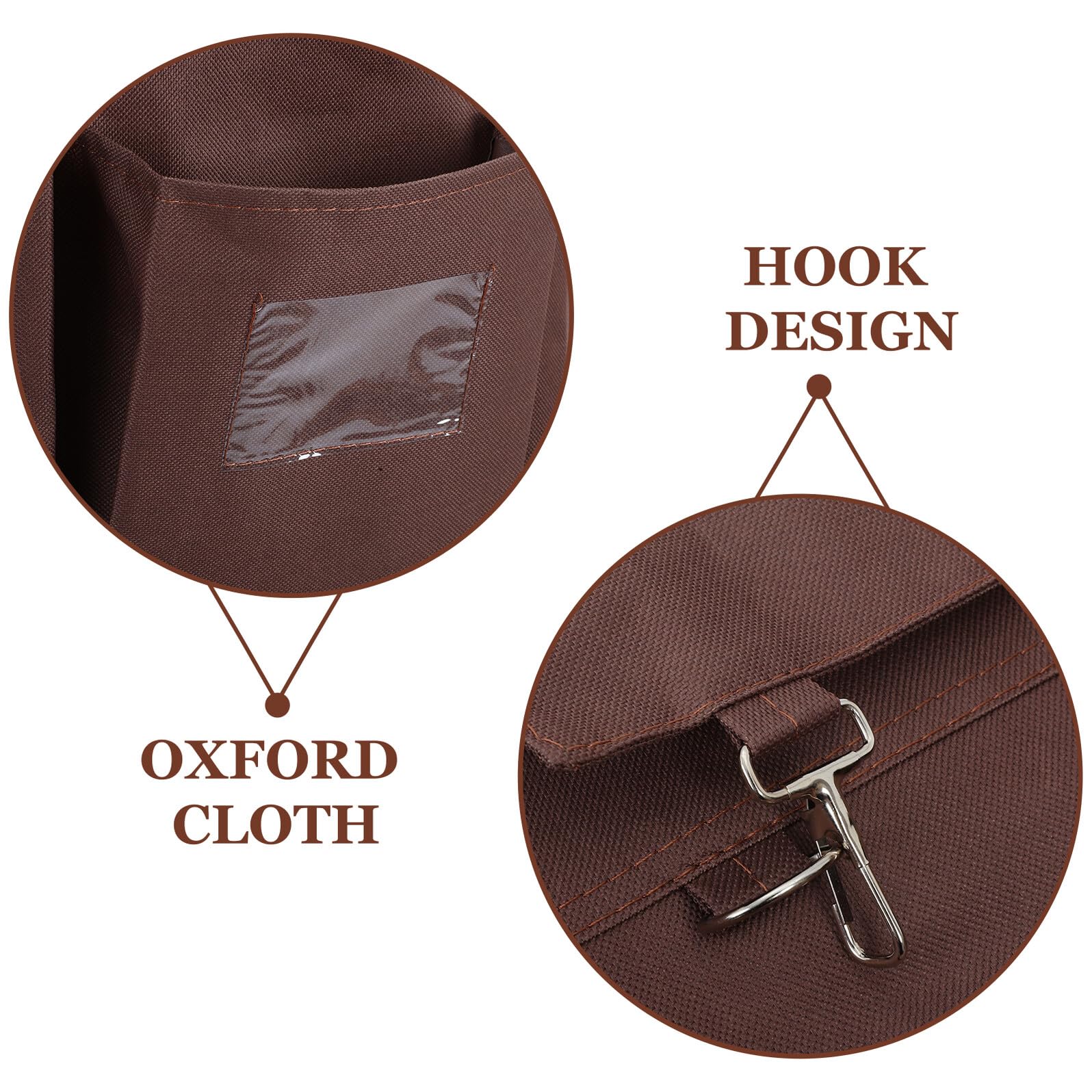 Bolsa para Carrito de Limpieza Gran Capacidad con 6 Bolsillos Material Oxford y PVC, Organizador Versátil para Lavandería en Hotel y Servicio de Limpieza