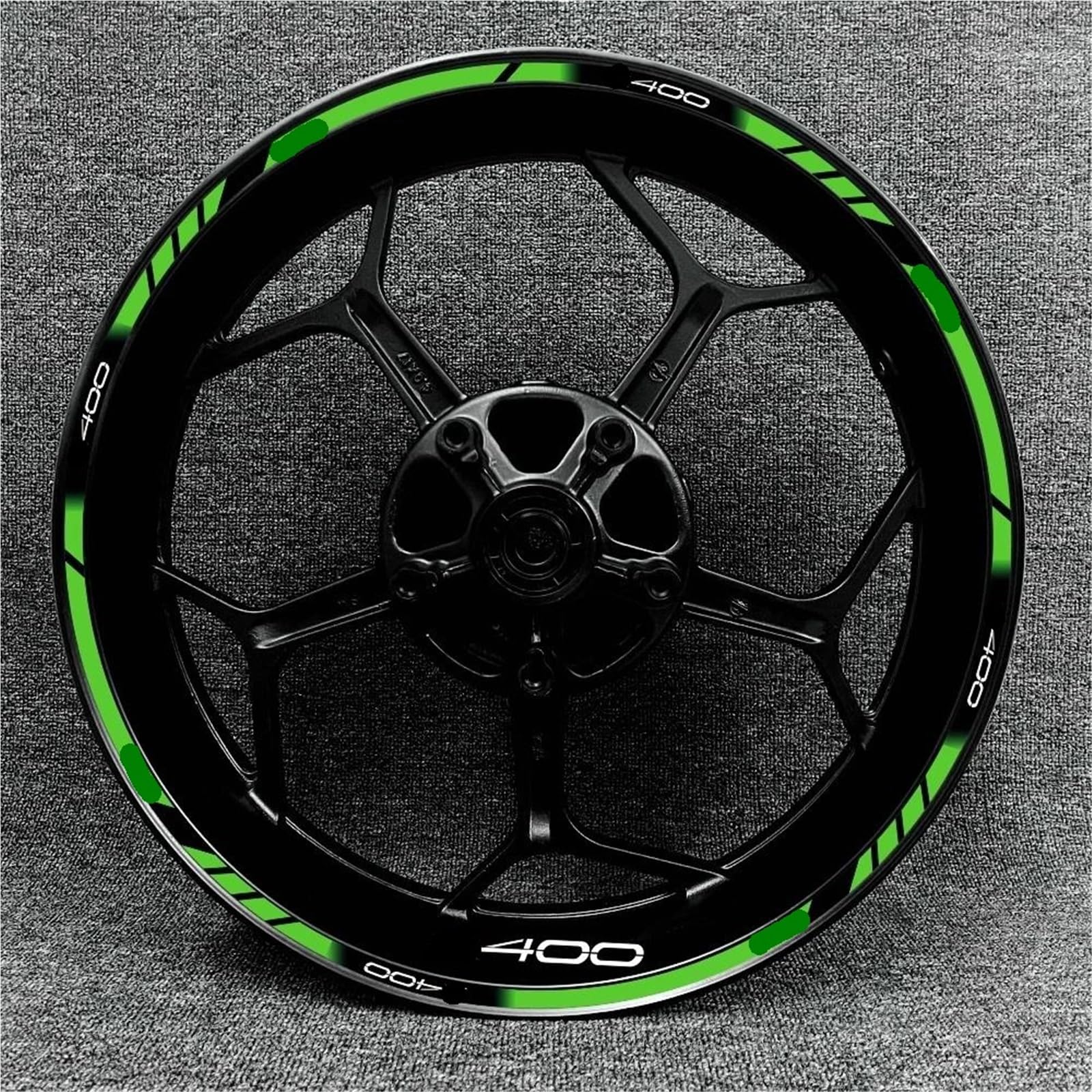 Motorcycle Wheel Sticker for Kawasaki for Z400 Motorcycle 17 Inch Wheel Rim Decal Decoration Hub Emblem Sticker Waterproof High Reflection(13)