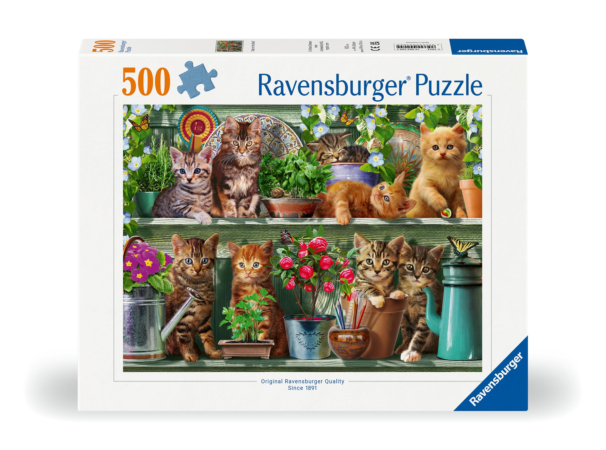 Ravensburger - Puzzle: Gatito En El Prado, Puzzles Para Adultos Y Niños, Rompecabezas Adultos, Puzzle 500 Piezas, Usa Pegamento Puzzle Para Enmarcar, Puzzle 500 Piezas Adultos, Pasatiempos Adultos