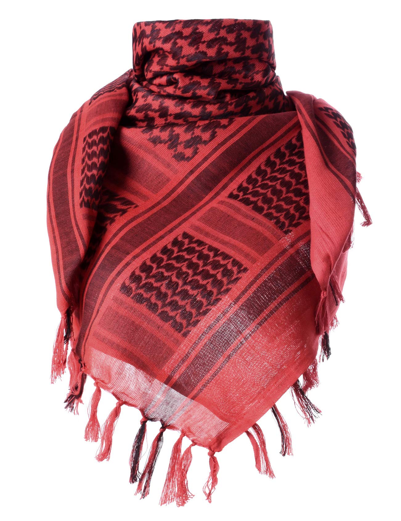 ChinFunChinFun 100% Cotton Keffiyeh Tactical Desert Scarf Military Arab Scarf Wrap Shemagh