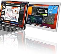 Vista 9 de Monitor Portátil Triple P2 para Laptop, Extensor de Pantalla de 12 Pulgadas, Extensor de Monitores Duales FHD 1080P, Pantalla IPS