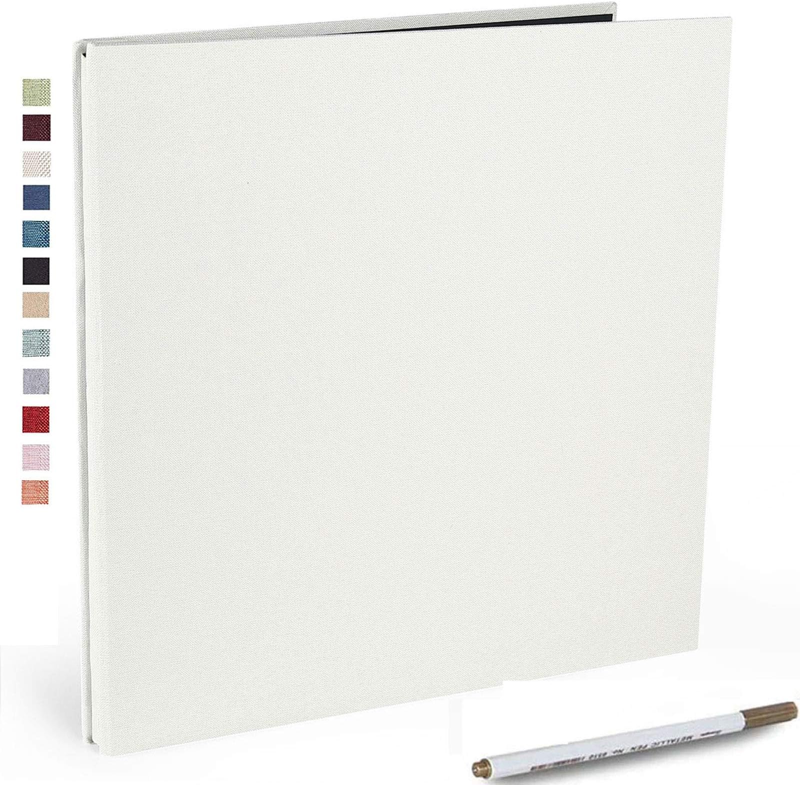 VienroseLarge Photo Album Self Adhesive for 4x6 5x7 8x10 Pictures Scrapbook Album DIY Scrap Book 40 Sticky Pages with A Metallic Pen