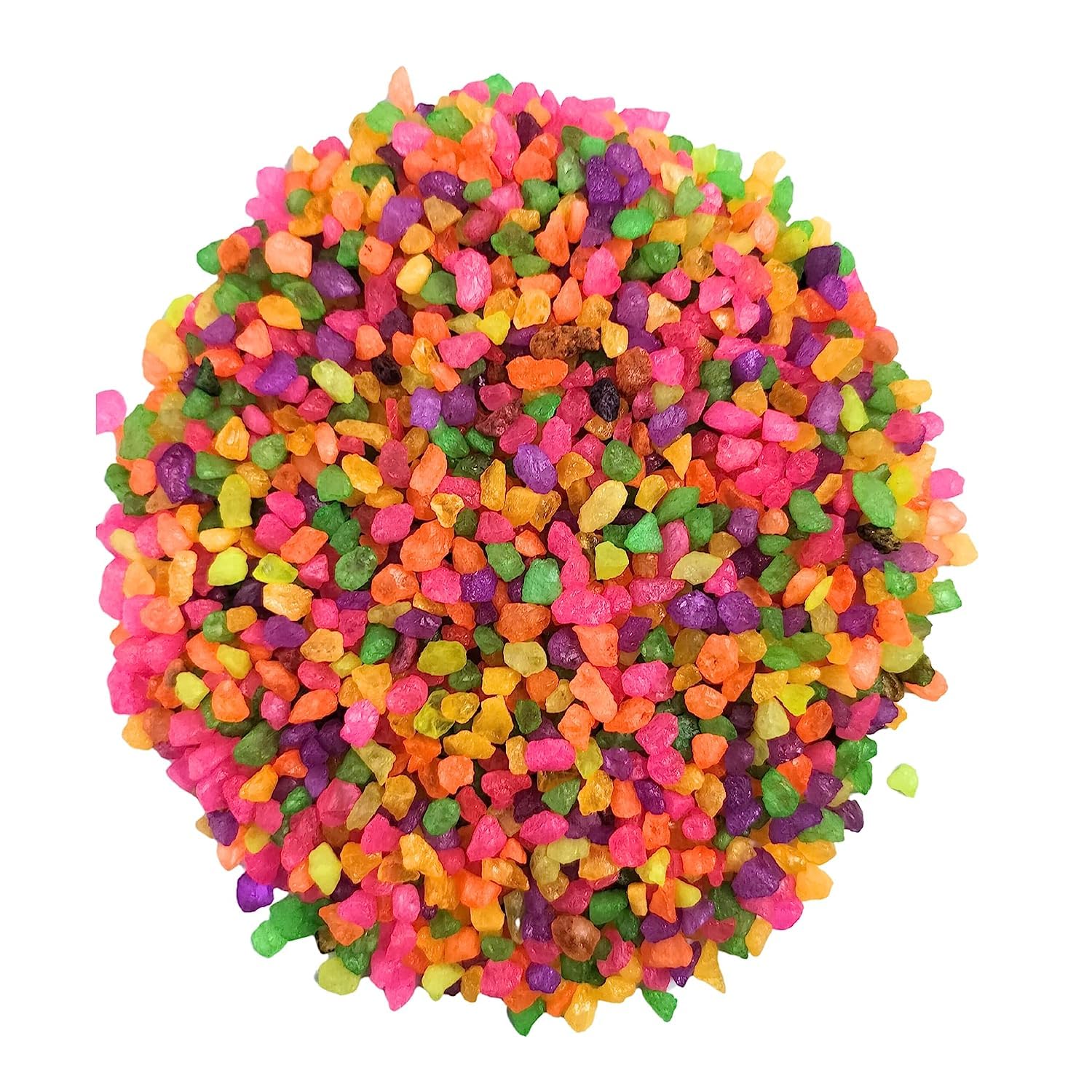 JCC Amazing StonesMulticolour Neon Crushed Glow Stone for Home Decoration, Vase Fillers, Aquarium/Fish Tank, Garden, and Swimming Pool Polished River Rock Unplanted Substrate (Neon Multicolor (990g) (B0CBBR8C1G) Amazon Price History, Amazon Price Tracker