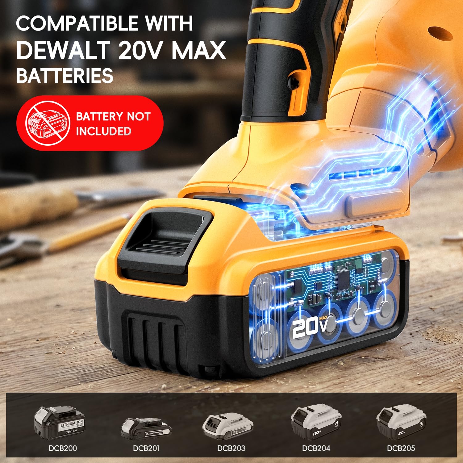 Condition photo showing New/Like New for cordless handheld vacuum cleaner compatible with dewalt 20v battery(tool only,no battery),16000pa portable vacuum with 2 hepa filters & 4 attachments,lightweight 2.2 lbs for car,home & garage cleaning