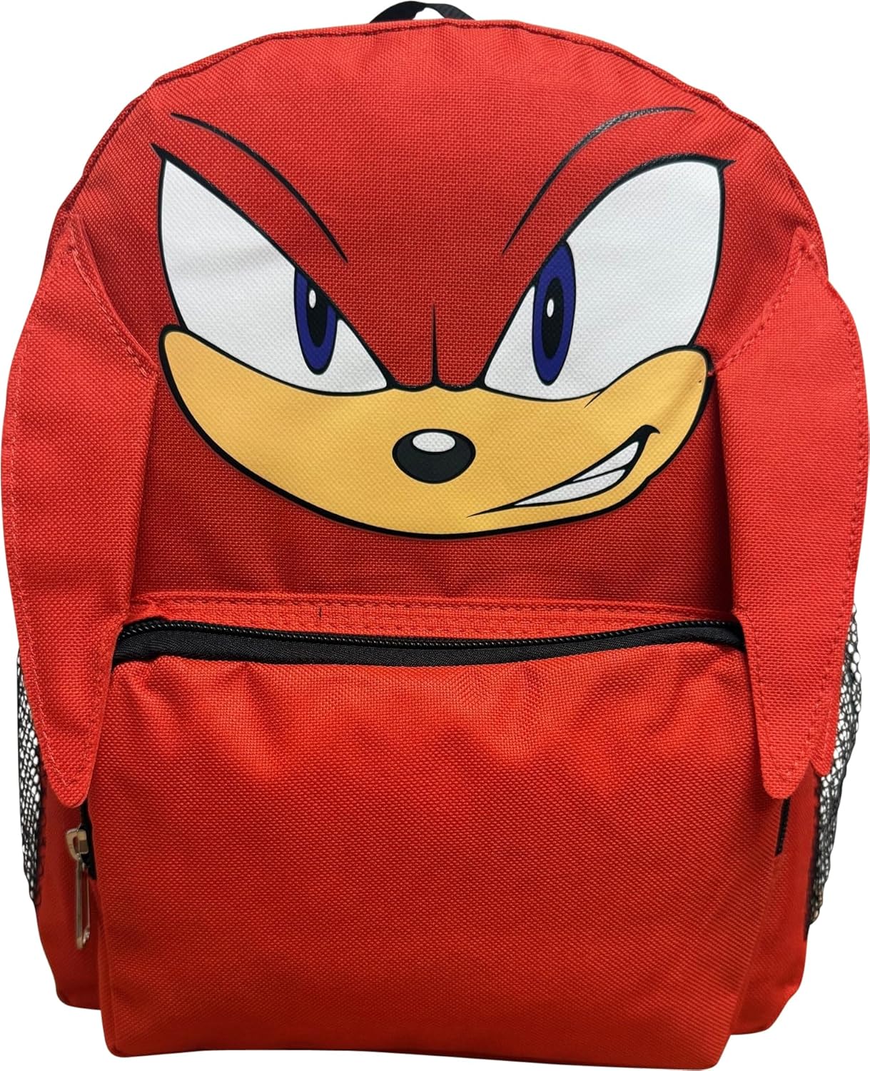 Ruz Sonic The Hedgehog 12" Small Backpack With 3D Features, Sonic - Shadow - Knuckles Kid's School Bag (Knuckles)
