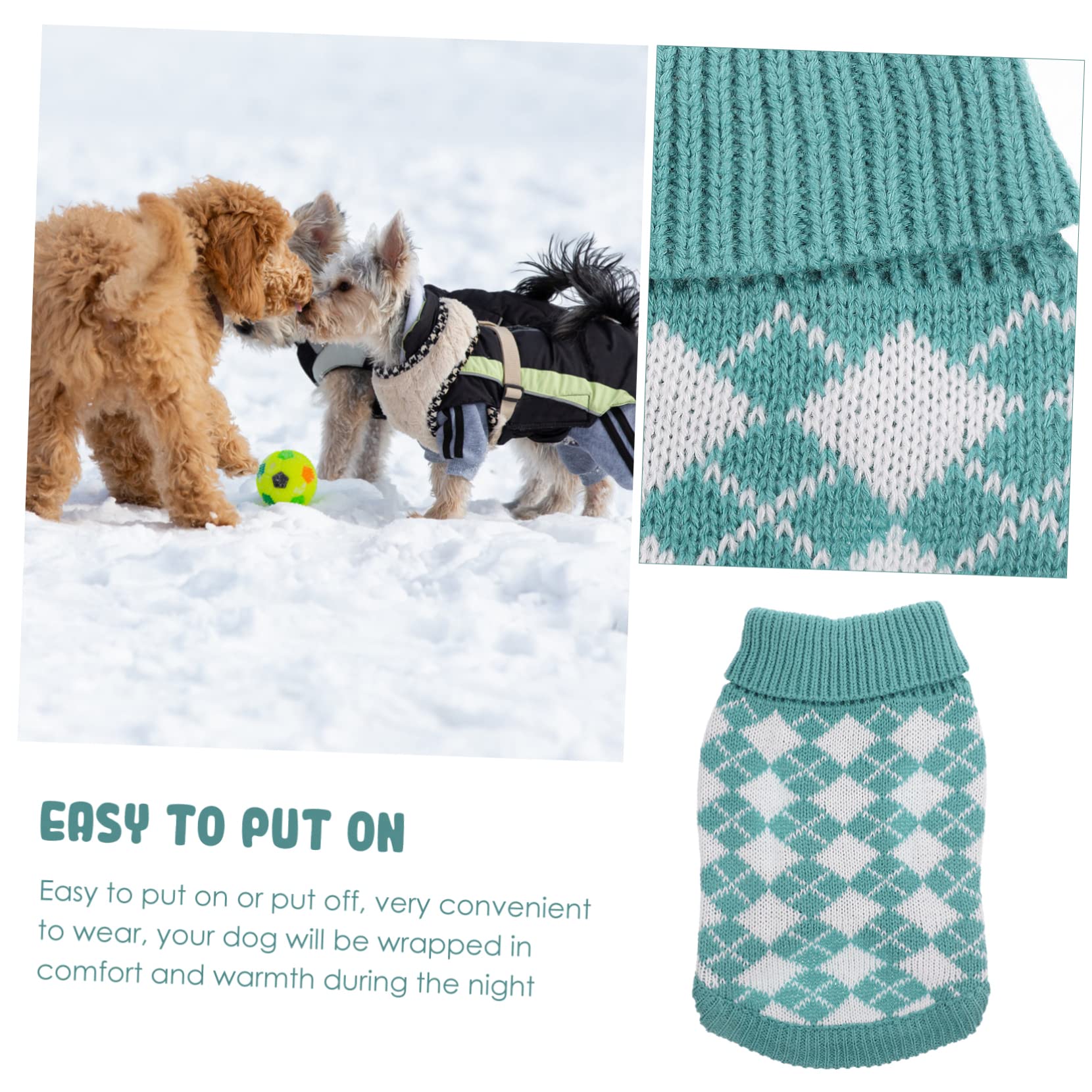 INOOMP 4pièces Pull pour Chien Vêtement Chaud Et Confortable pour Animaux De Compagnie Costume Hiver avec Motif Carreaux pour Chiens De Moyenne Et