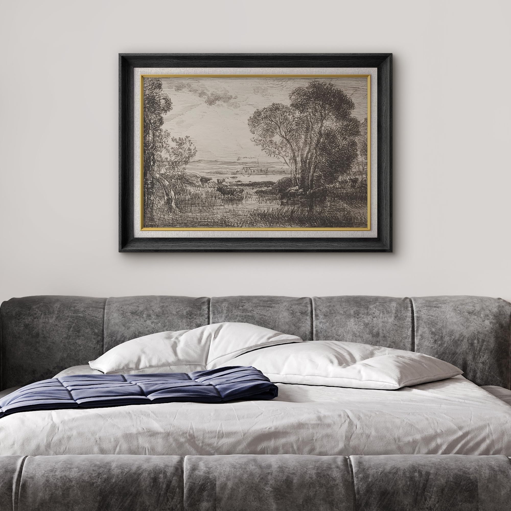 Amazon.com: SIGNWIN Premium Frame Art Lakeside View Tranquil