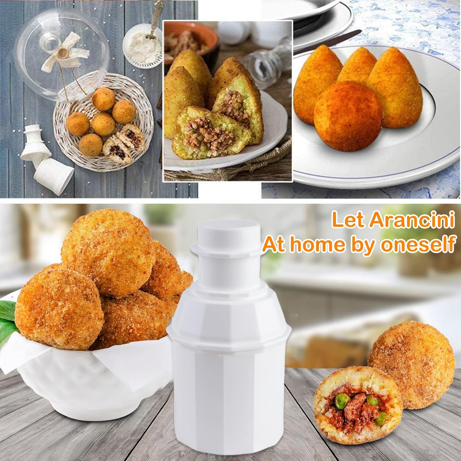 Arancini (risottoballetjes met mozzarella en basilicum Arancini (risottoballetjes met mozzarella en basilicum