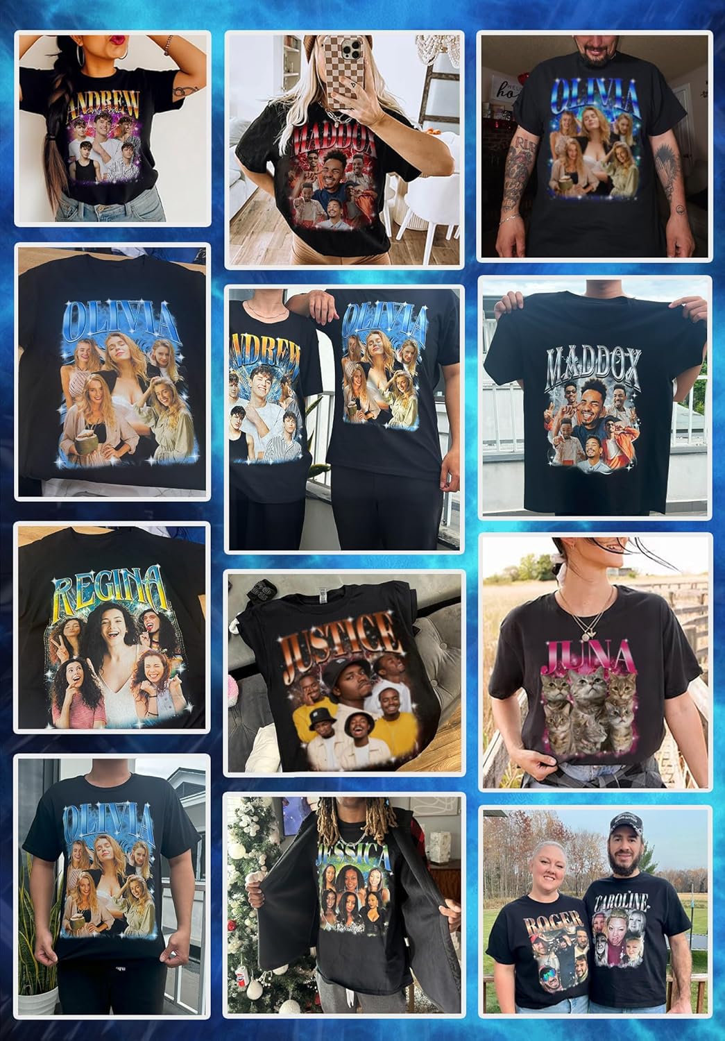 Custom Bootleg Rap Shirt with Photo Text, Vintage Custom Picture Shirt for Girlfriend, Boyfriend, Dad, Mom, Pet Lover Friend - Image 8