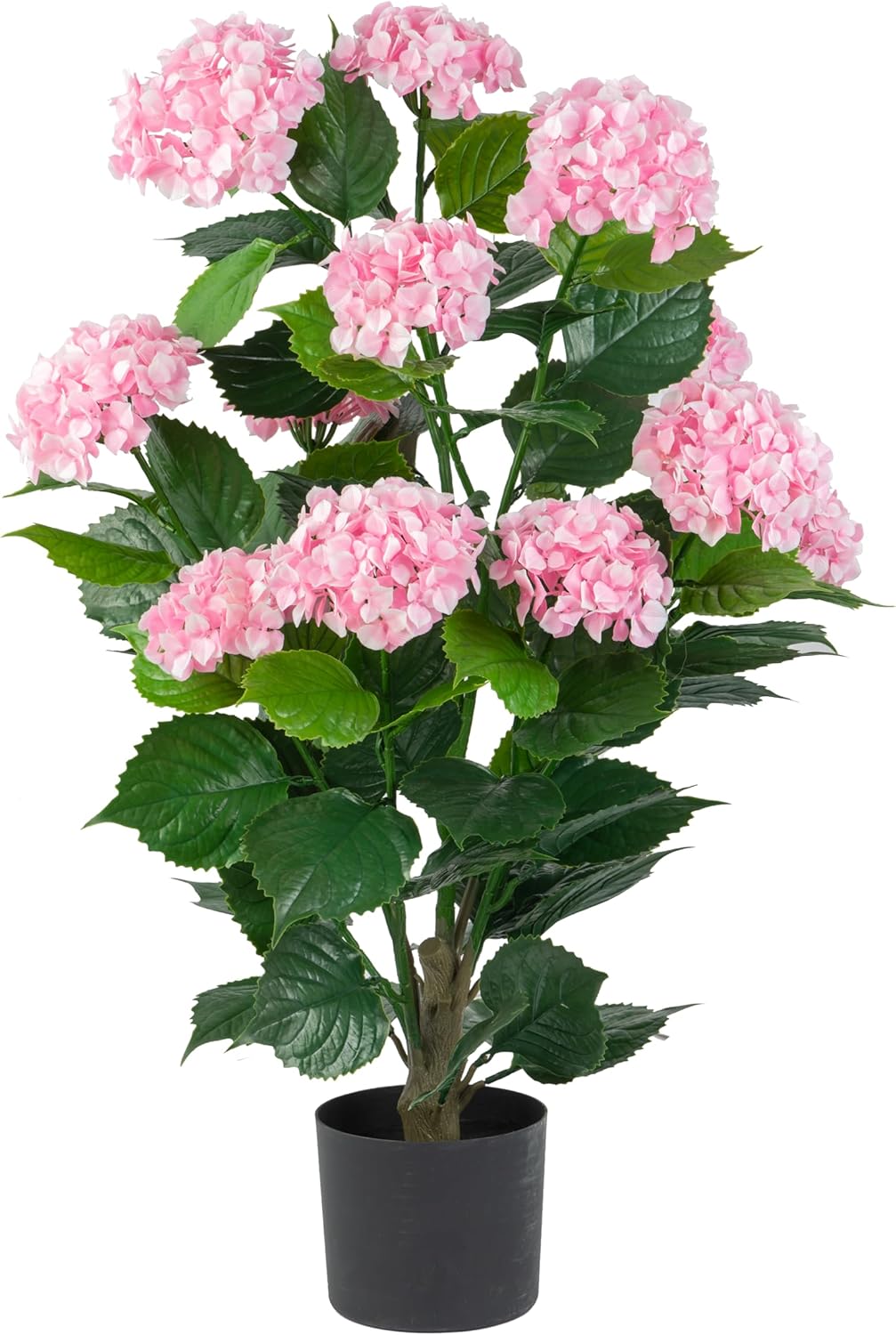 Naturae Decor Pink Hydrangea Tree - Lifelike Artificial Indoor and Outdoor Flower Tree - UV Resistant - 37 in High