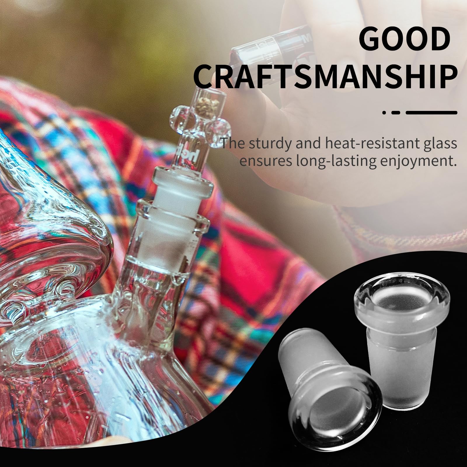 Bong Hoofd Glasverbinder Adapter Chillum 18,8-3 Stuks Glaspijp Bong Hoofd Glasverbinder Adapter Chillum 18,8-3 Stuks Glaspijp
