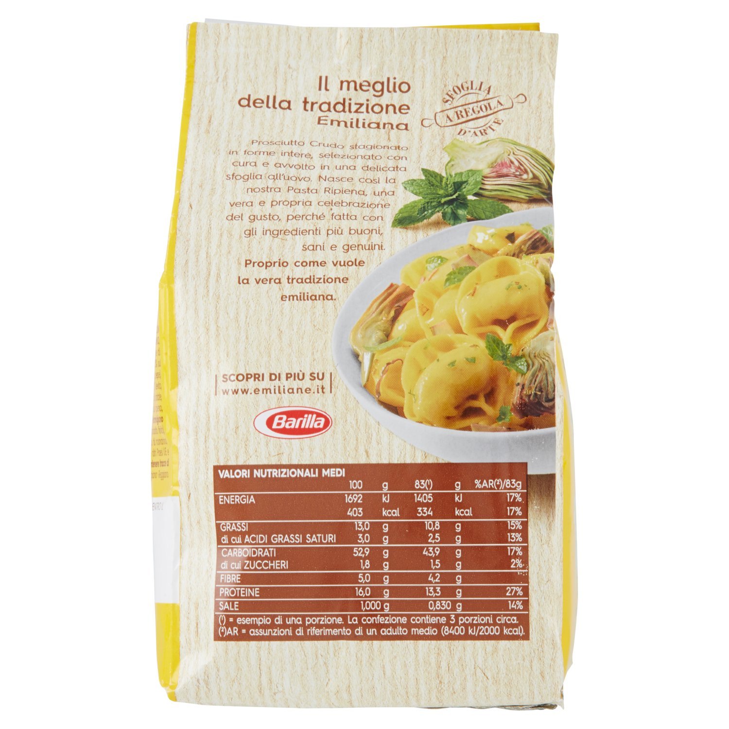 Emiliane Tortelloni Crudo/Parmig - 5 pezzi da 250 g [1250 g] - 3