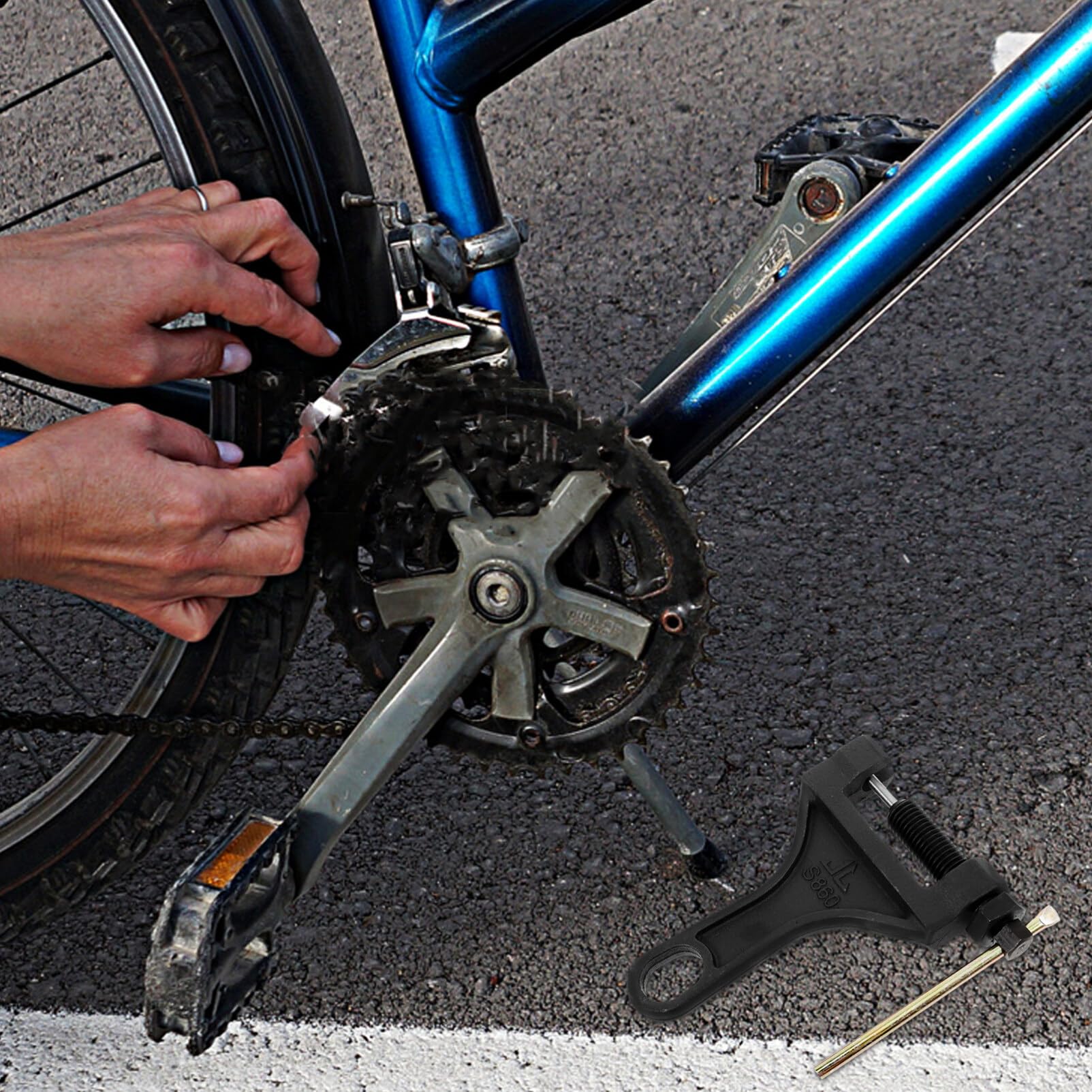 SOLUSTRE Dérive-chaîne de Moto Kit de Dérive-chaîne pour Vélo et Moto Outil de Réparation Compact et Polyvalent