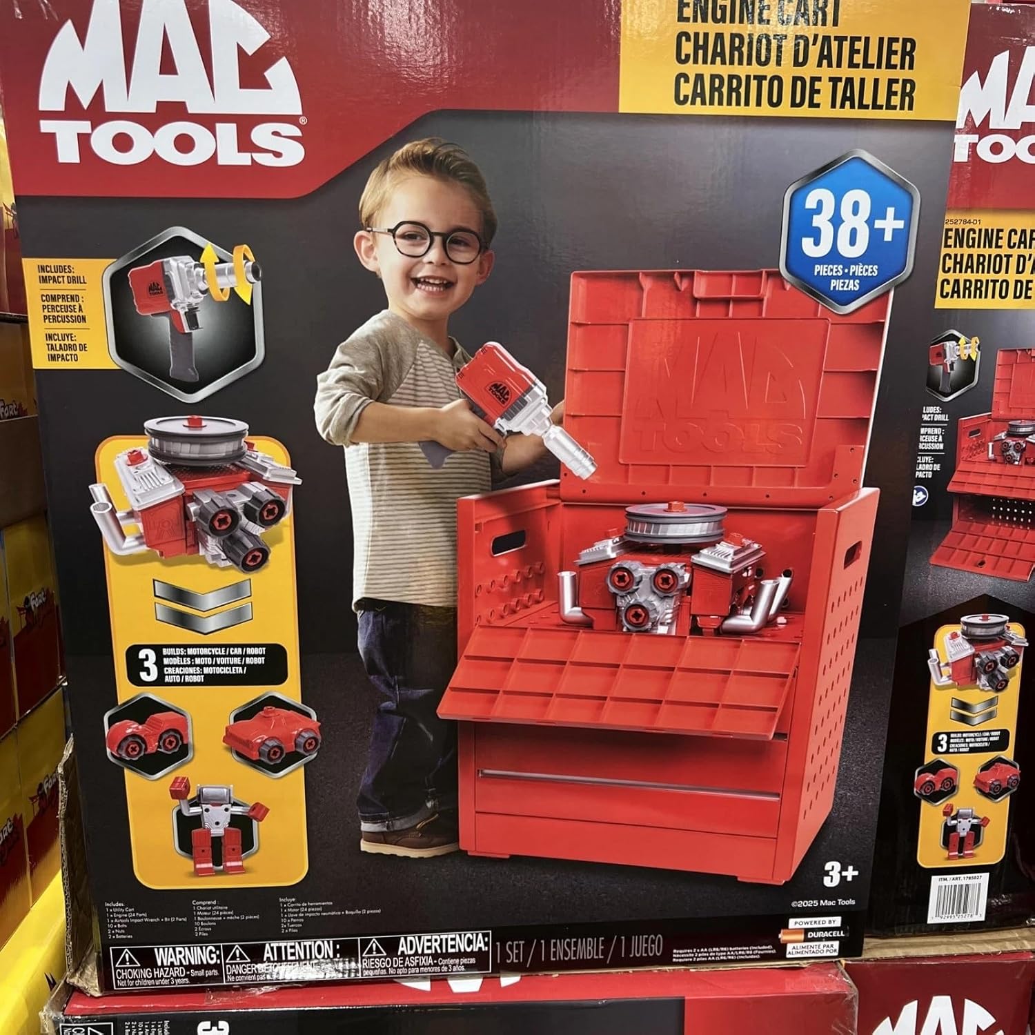 Amazon.com: MAC Tool Utility Cart Play Set 38+ Pieces Age 3+ : Toys & Games