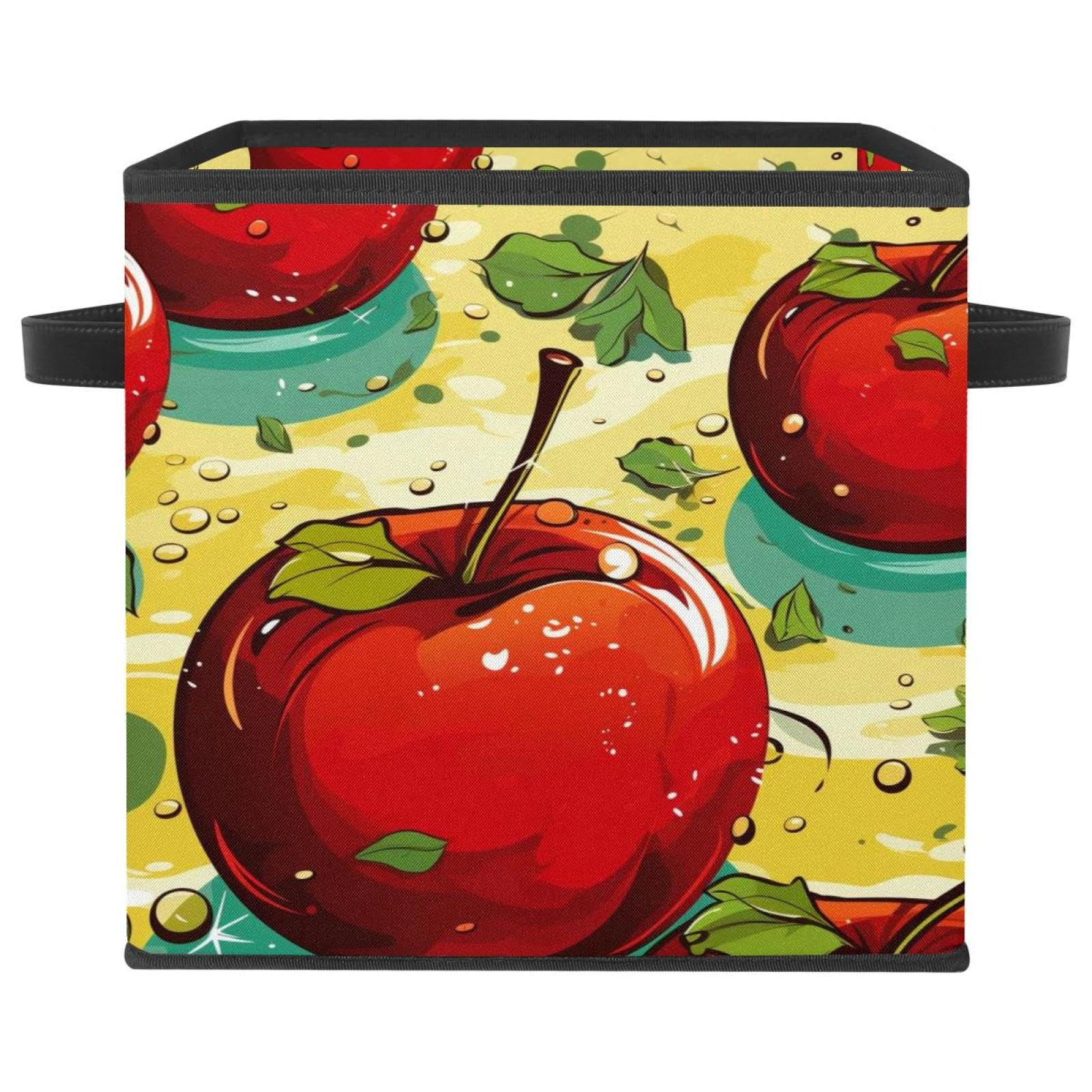 Boîte de rangement avec double poignées et motif ludique en tissu Oxford