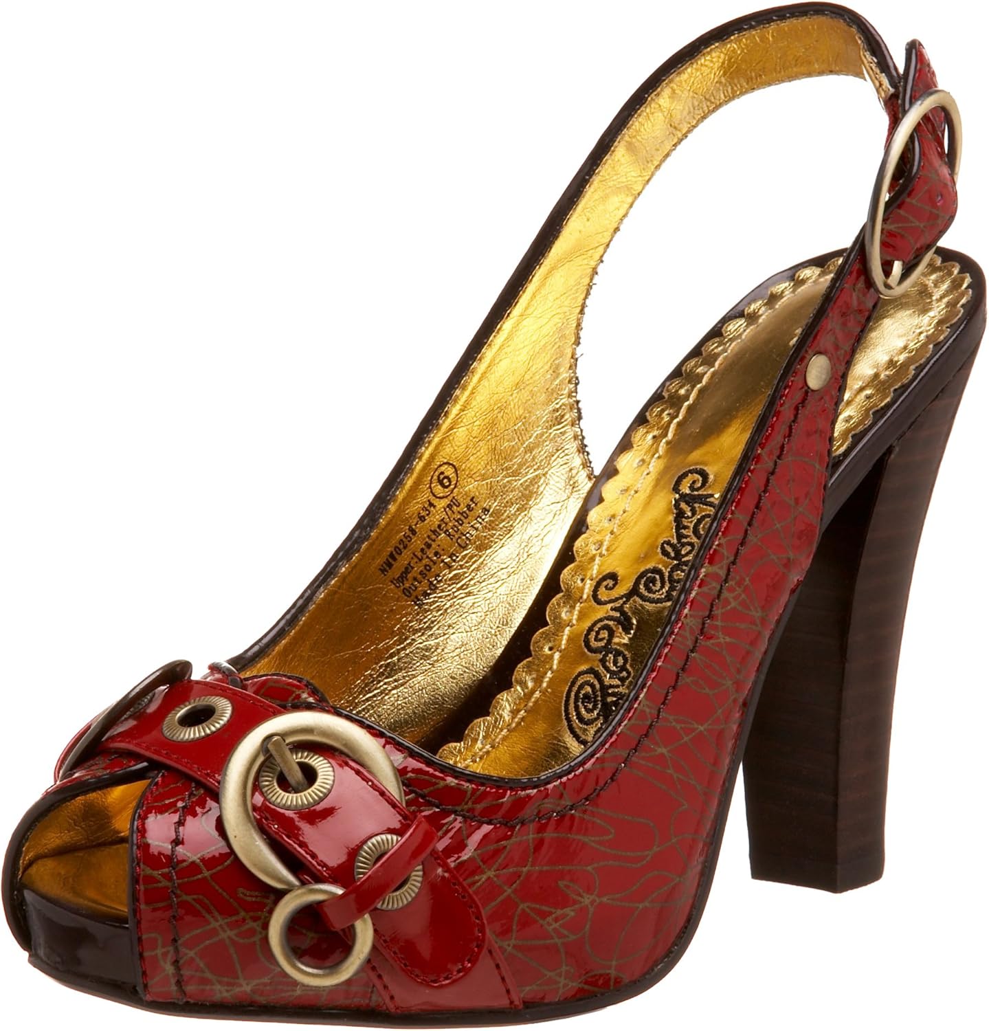 Naughty Monkey Women's Bsides Pump,Red,6.5 M