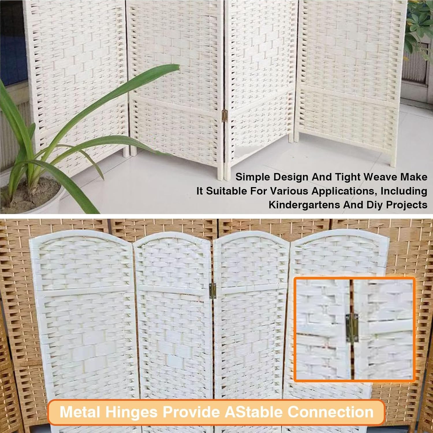 ダイヤモンド織りの繊維を使用した4/5/6パネルの小さな部屋の仕切りプライバシースクリーン。家庭、オフィス、庭、パティオに適していま
