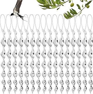 Pack de 16 Épouvantail à Oiseaux Réfléchissant en Spirale, Girouette Effaroucheur Balcon et Jardin, Épouvantail Hautement Efficace, Effaroucheur Corbeaux & Merles, Protège Maison