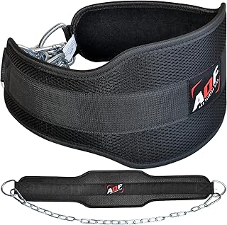 AQF Cintura Powerlifting per Dip Bodybuilding Sollevamento Pesi Dip Catena Esercizio Fitness Neoprene Accessori Palestra