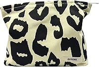 Vista 21 de Bolsa de maquillaje para mujeres, bolsa de cosméticos de pana con diseño estético, bolsa de mano para damas, estuche para lápices para niñas, lindo