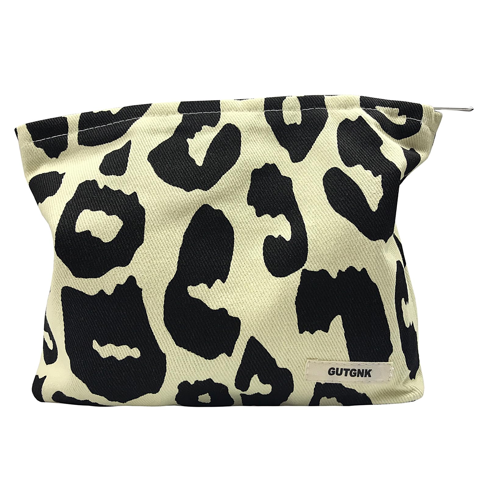 GUTGNK Women's Cosmetic Bag - Foreign Style Rice Leopard Print, Travel Cosmetic Bag, Skin Care Cosmetics Changing and Washing Convenient Tote Bag Zipper Storage Bag