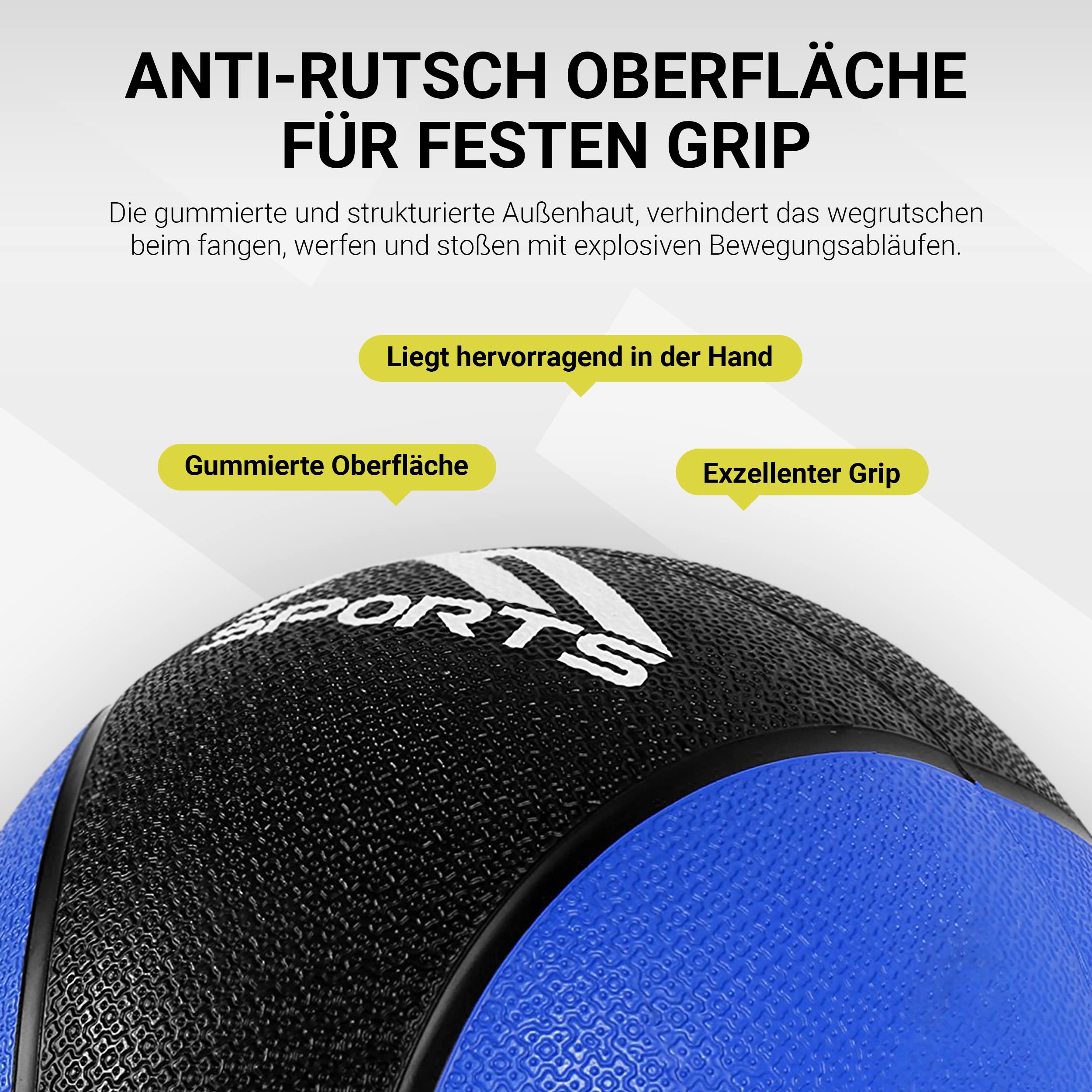 Palla Medica 7 Kg Msports - Per Allenamento, Palestra, Fitness, Riabilitazione, Rosso - Foto 10