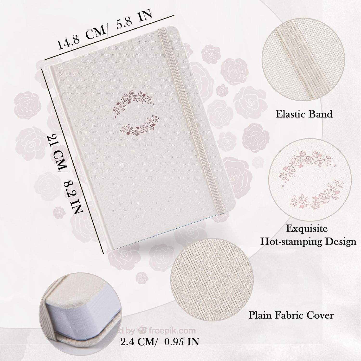 MGGAO Bullet Dotted Journal, No Bleed Thick 160gsm Dotted Journal, A5 Dot Notebook, 5.8 X 8.2 IN, Hardcover Notebooks for Personal Organizers