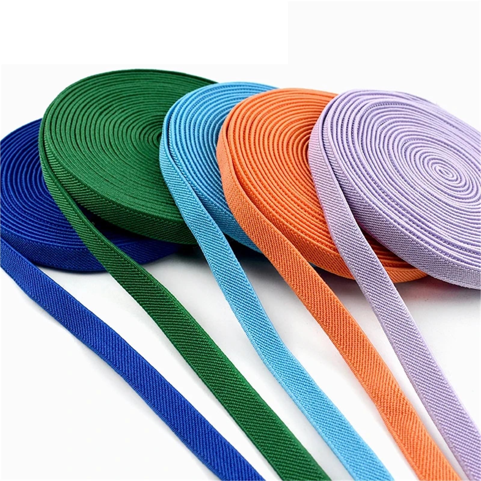Banda Elástica de Nailon Banda elástica de nailon 20/40 metros y 10 mm | Pantalones vaqueros Pretina Bandas de goma Cinturón for ropa Recorte Cinta elástica(Dark blue,40Meters)