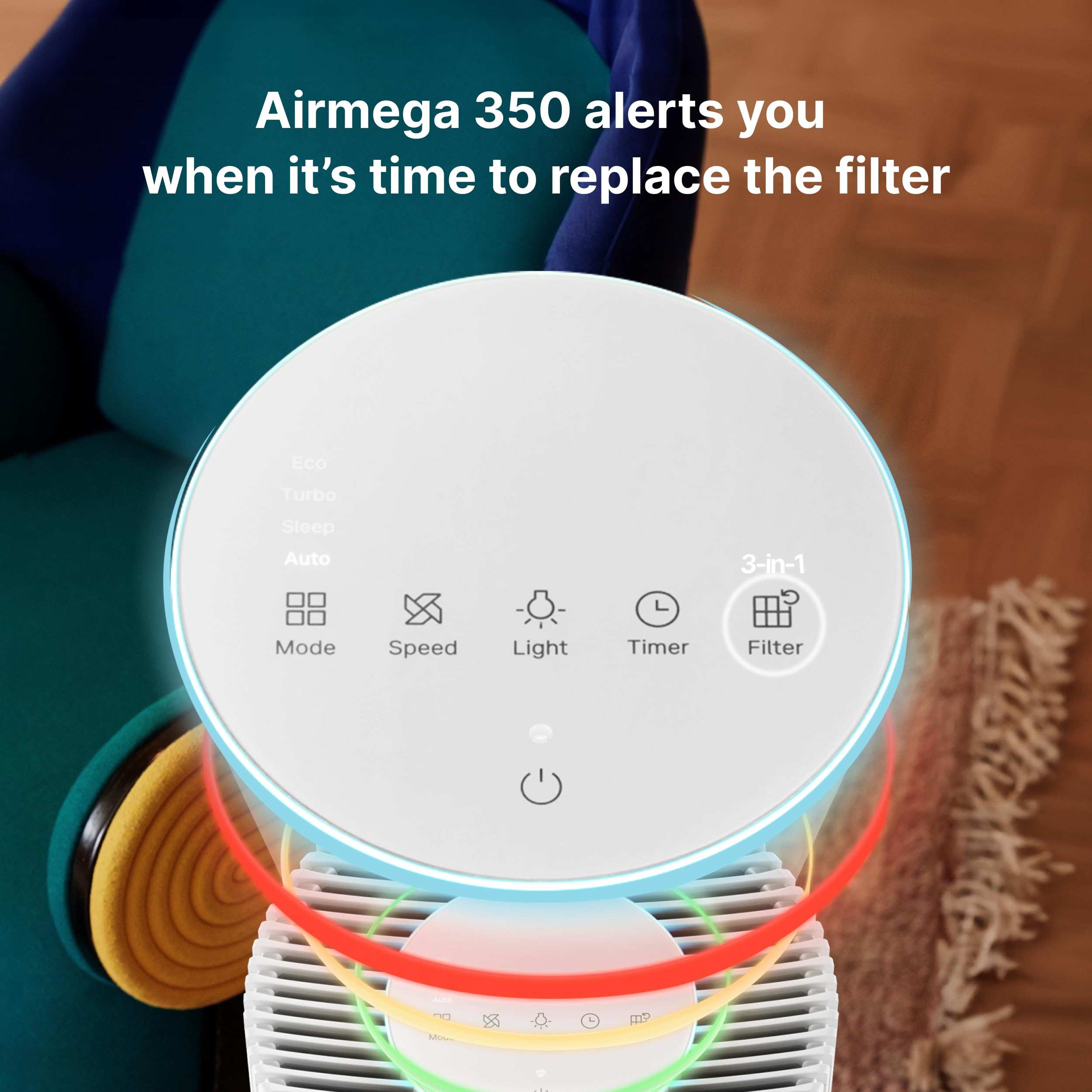 Juego de filtros de recambio originales COWAY Airmega: prefiltro, filtro HEPA y filtro de carbón activo. Elimina el polvo, los olores y los COV. Paquete estándar de filtros 3 en 1 (Allergen Plus)