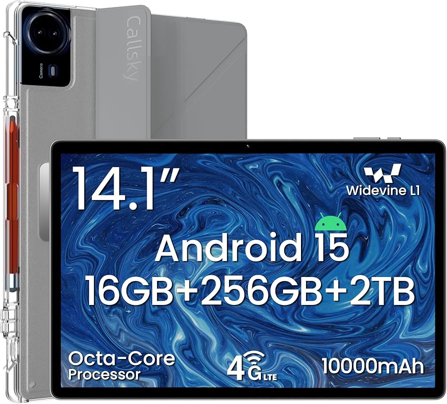 Amazon.com : 14 Inch Android 15 Tablet, 16GB RAM+256GB ROM