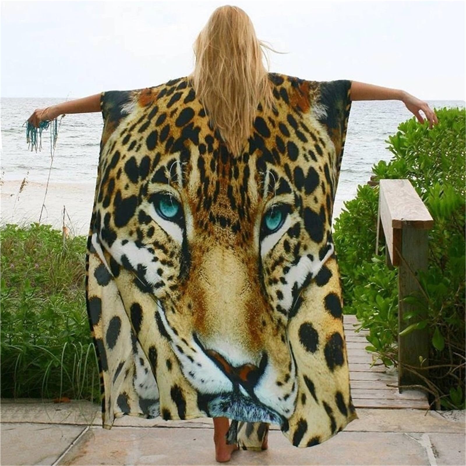 Salida de Baño Bikini Cover-ups Sexy Robe Plage Traje de baño Cubrir Vestido Largo Suelto para Piscina