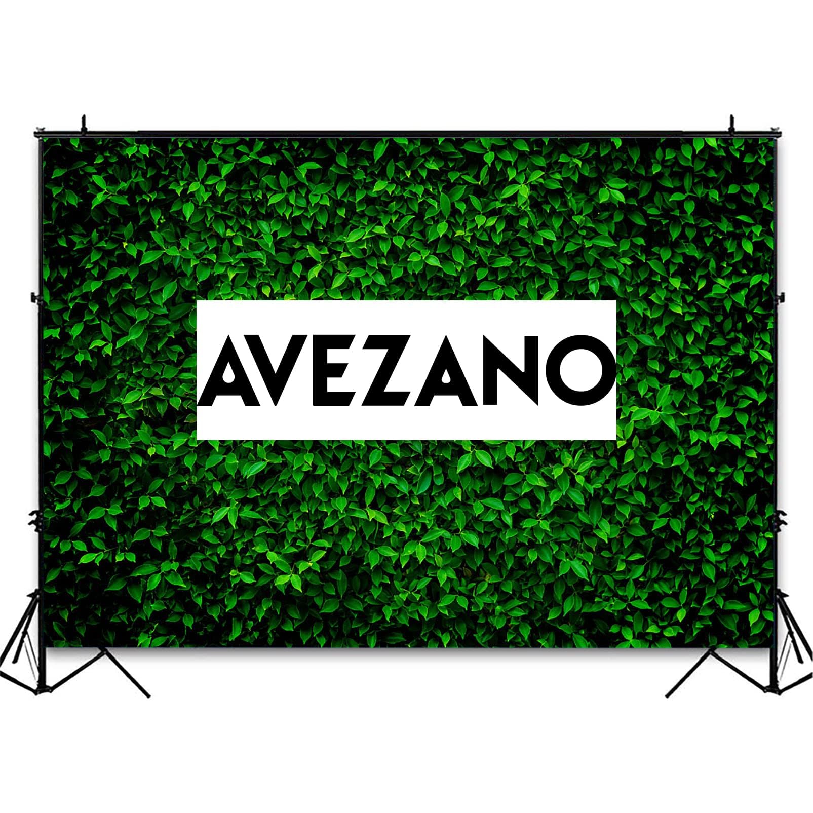 Avezano Green Leaves Happy Birthday Backdrop for Jungle Safari Party Decorations Photography Background Nature Green Rustic Lawn Leaves Birthday Party Photoshoot Photobooth (Custom-8x6ft)