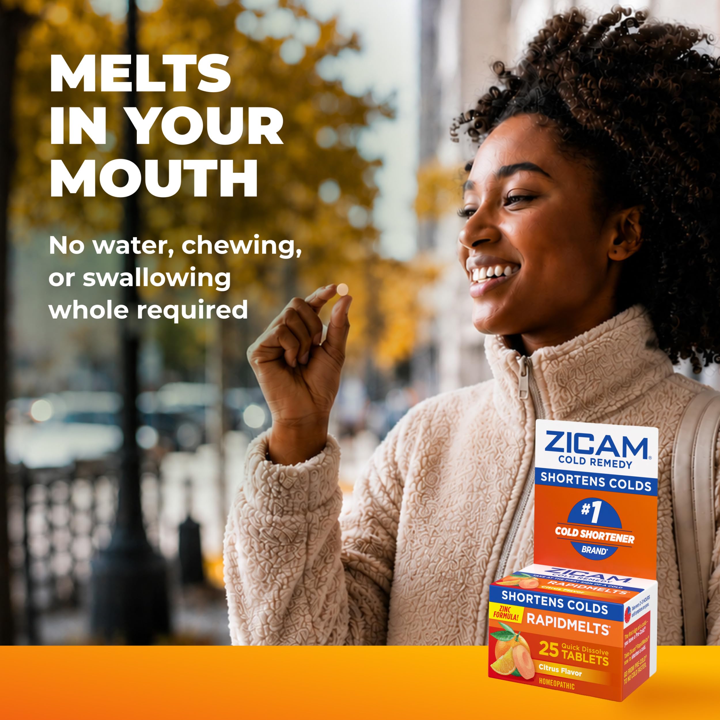 Zicam Cold Remedy RapidMelts, Citrus Flavor, 25 Count — Amazon image 3