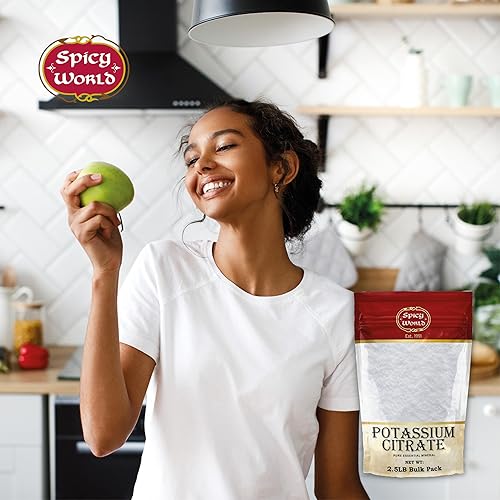 Miniatura 3 de Citrato de potasio en polvo de 2.5 libras (40 onzas) a granel, ingredientes puros, citrato de potasio a granel, vegano, grado alimenticio por Spicy