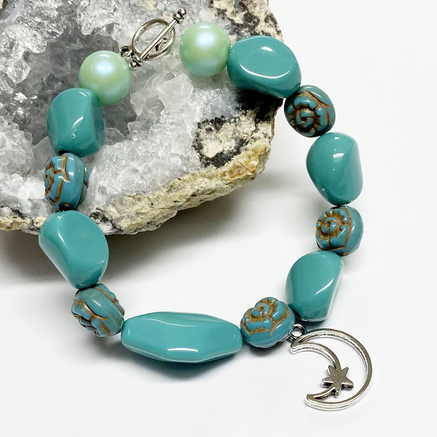 Heather's cf Silver Star Beads 79-150Pcs Celestial Charm Moon Pendant DIY for Earrings Necklace Bracelet Jewelry Making Pentagram Charms - Image 3