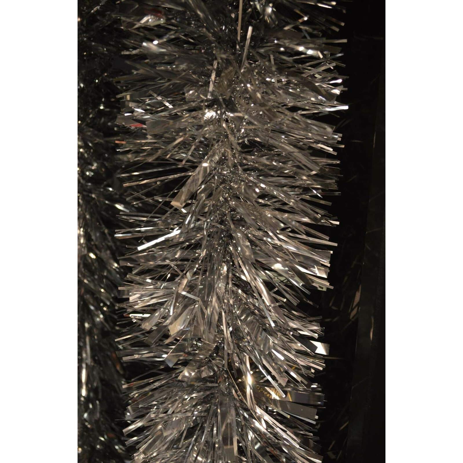 Be-Creative Guirlande de Noël épaisse pour décoration de sapin de Noël – Argenté (10 m de longueur)