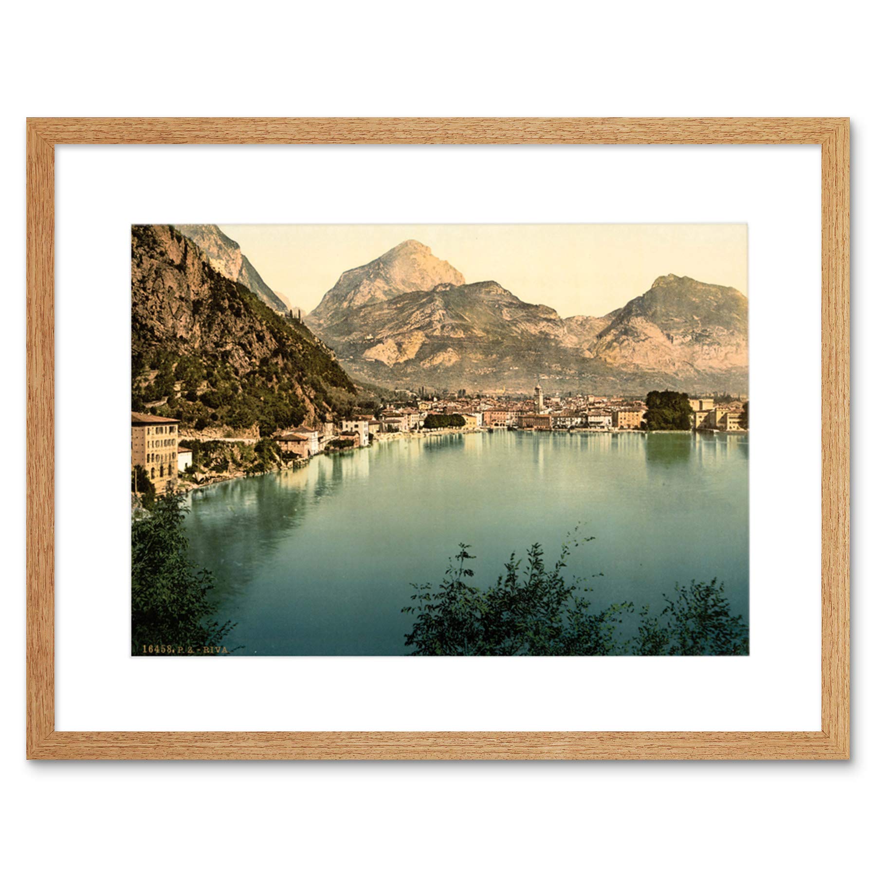 Wee Blue Coo Vintage Y Riva Lake Garda Italy Framed Wall Art Print