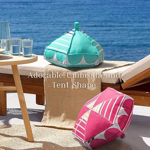 Miniatura 2 de Phantoscope Almohada decorativa con forma de paraguas para exteriores, almohadas impermeables decorativas para muebles de patio al aire libre,