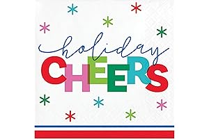 Merry Everything Holiday Cheers Beverage Napkins, 48 Count