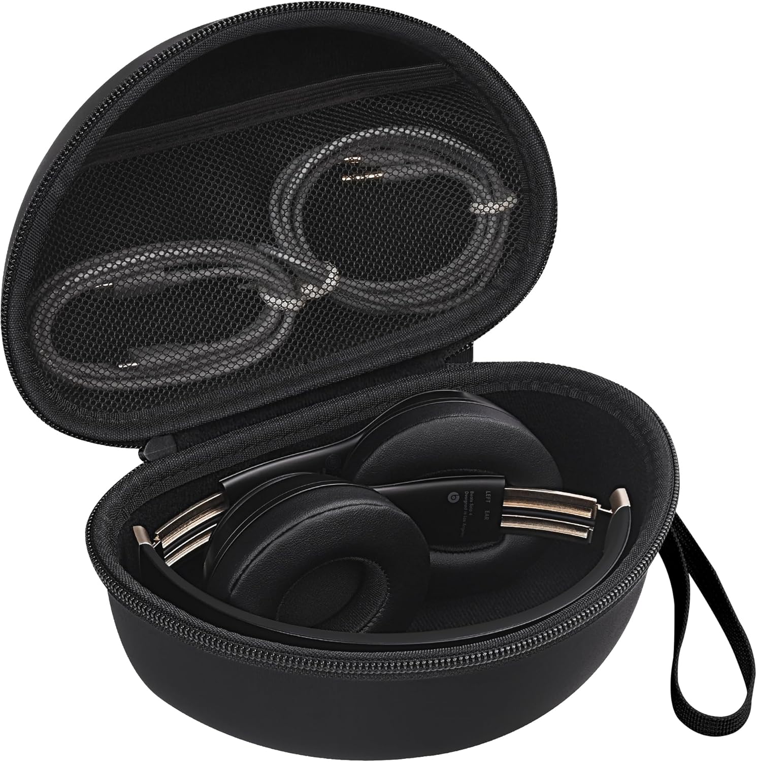 Portable Headphone Case for Beats Studio Pro / 3 Solo 3 Solo 4, Over Ear Headphone Storage Case with Large Space Pocket for Cables