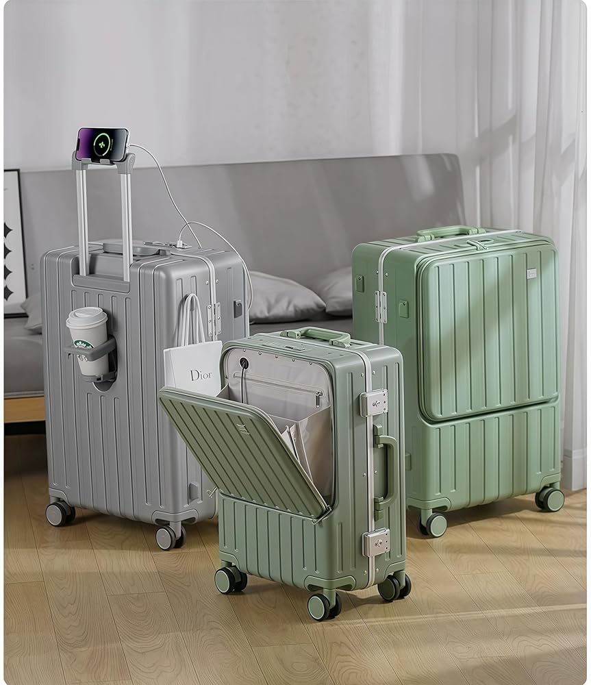 Amazon | [Yuweijie] スーツケース フロントオープン 機内