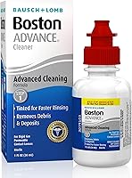 Boston Advance Cleaner for RGP Contact Lenses - Advanced Formula Removes Debris & Deposits, Tinted for Easy Rinse, 1 Fl Oz