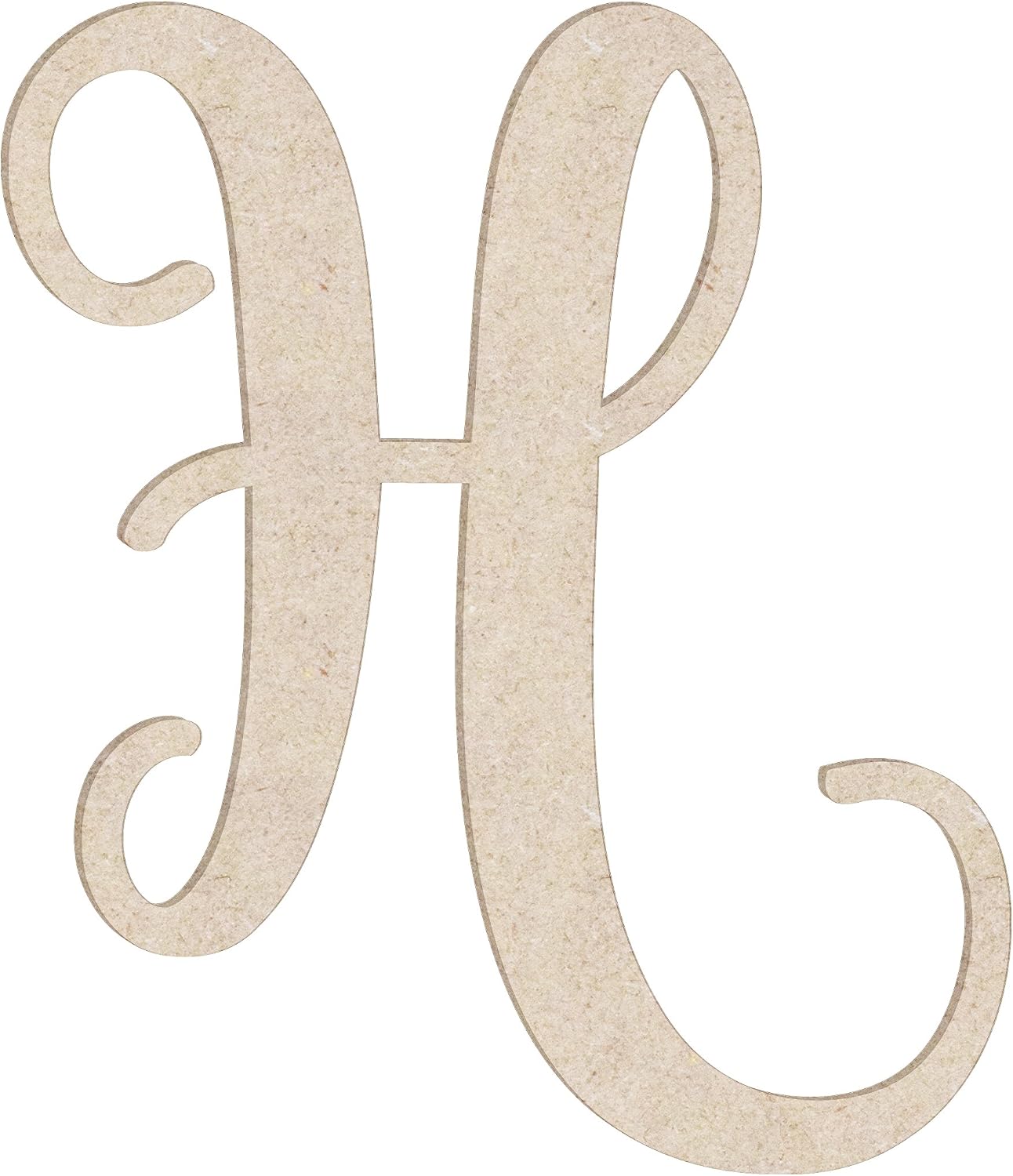 12" Starfish Font Unfinished Wood Initial Monogram Letter A (Sizes 12"-30")