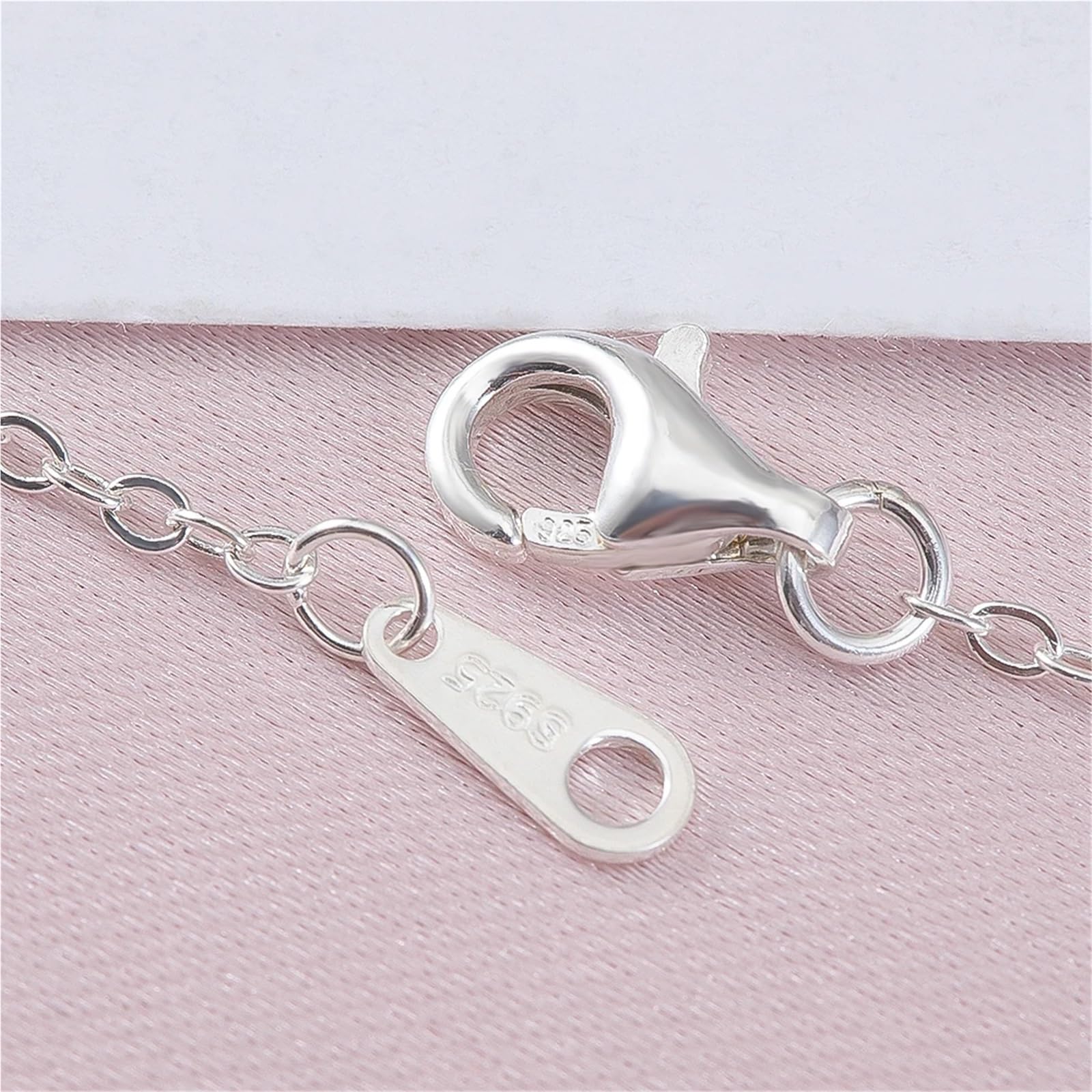 Przedłużacz łańcuszka Choker, Przedłużacz do naszyjnika 20 szt. 925 Sterling Silver Zapięcia homarowe biżuterii DIY 31-80mm