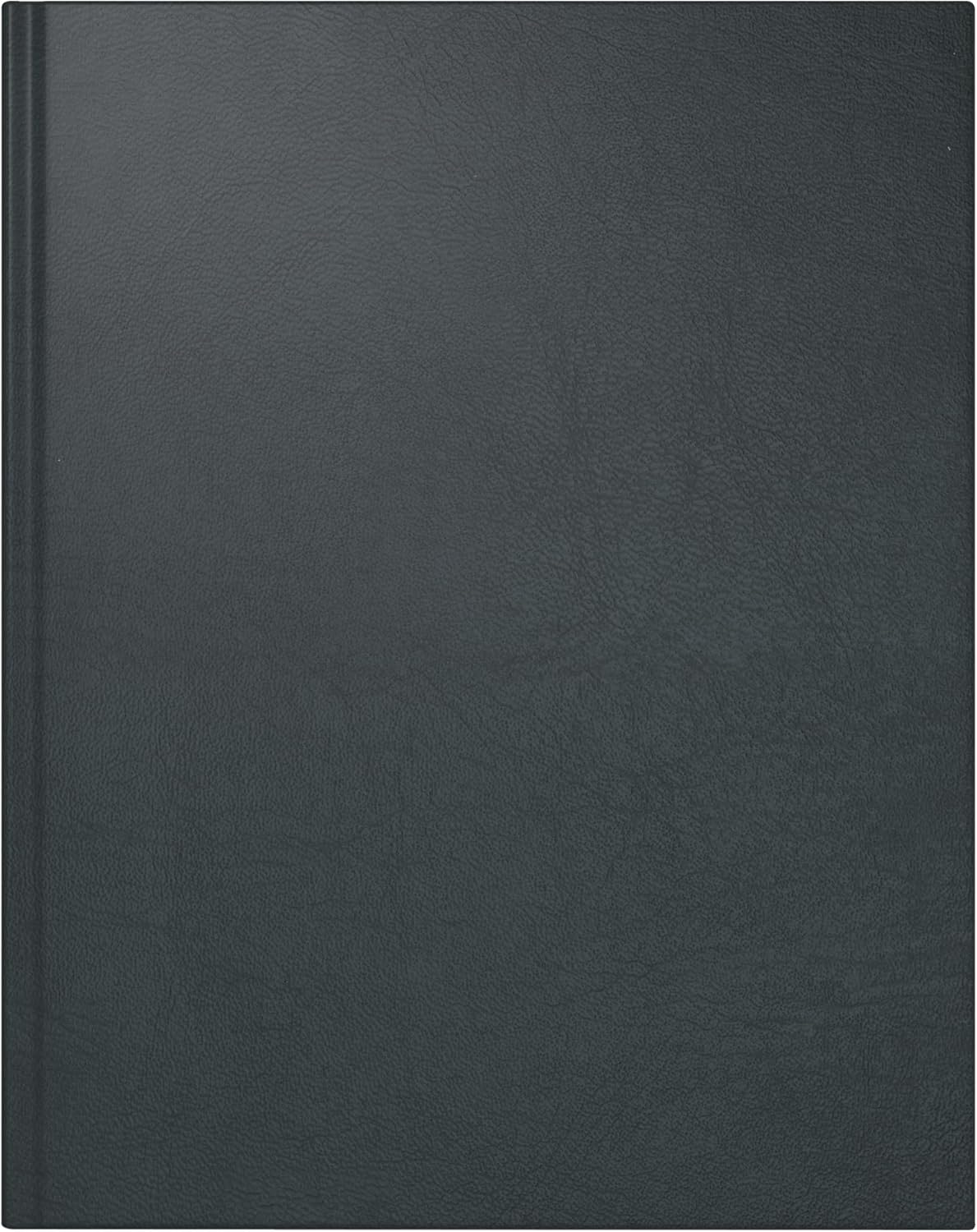 rido/idé Book Calendar Model Manager Calendar TM (2025), 2 Pages = 1 Week, 205 × 260 mm, 168 Pages, Faux Leather Cover Belnova, Black